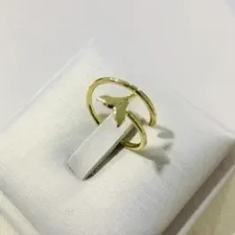 ANEL COLA DE PEIXE REGULÁVEL DOURADO