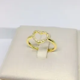 ANEL CORAÇÃO CRAVEJADO MICROZIRCÔNIA BTZ