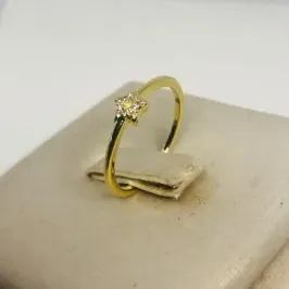 ANEL DELICADO ESTRELA CRAVEJADO PEQUENO PH