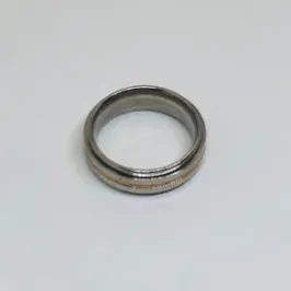 ANEL GIRATÓRIO FILETE DOURADO INOX SPE