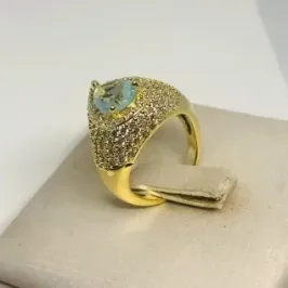 ANEL GOTA GRANDE CRAVEJADO MICROZIRCÔNIA PH