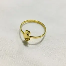 ANEL INFANTIL CAVALO MARINHO DOURADO