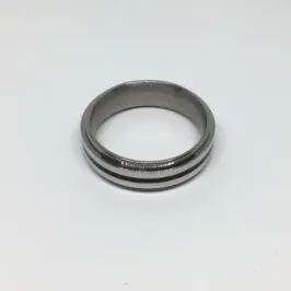 ANEL MASCULINO LINHA BRANCA/PRETA INOX SPE