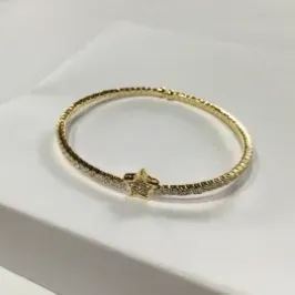BRACELETE ESTRELA CRAVEJADO STRASS