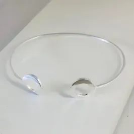 BRACELETE FEMININO REGULÁVEL ESFÉRICO DUPLO 