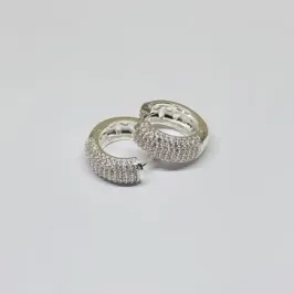BRINCO 6 FILEIRAS MICROZIRCÔNIA MÉDIO BANHO DE PRATA