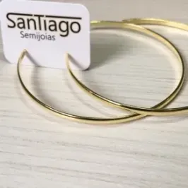 BRINCO ARGOLA FINA GRANDE G/G DOURADO