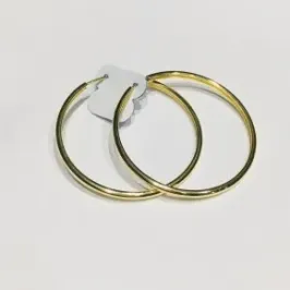 BRINCO ARGOLA FINA PASSANTE MÉDIO DOURADO