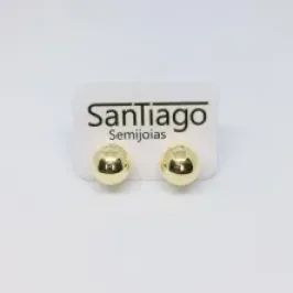 BRINCO BOLA LISA DOURADO N6