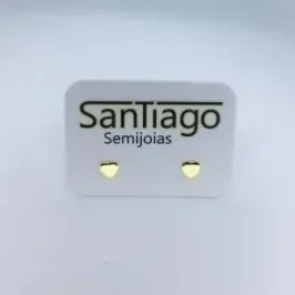 BRINCO CORAÇÃO LISO PEQUENO DOURADO ADNY
