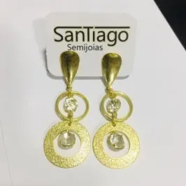 BRINCO ESFÉRICO FOSCO 2 STRASS PENDUREZA 