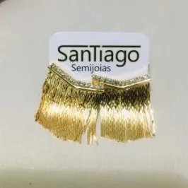 BRINCO FRANJA CURTA EM V DOURADO LZA