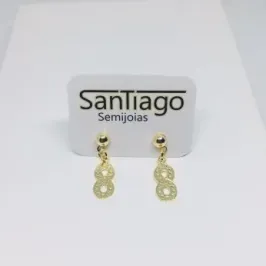 BRINCO INFINITO FURADO PENDUREZA DOURADO