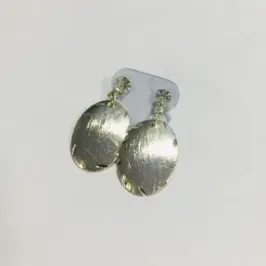 BRINCO MEDALHA LISA PENDUREZA MÉDIO BANHO DE PRATA 