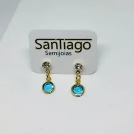 BRINCO PEDRA AZUL PENDUREZA MÉDIO FTQ