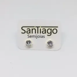 BRINCO PEDRA BAIXA CRISTAL STRASS FTQUE