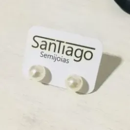BRINCO PÉROLA PEQ/MED DOURADO