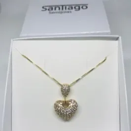 COLAR CORAÇÃO CRAVEJADO MICROZIRCÔNIA PH