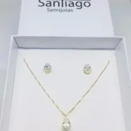 CONJUNTO CAIXINHA GOTA CRISTAL PEQUENO ZIRCÔNIA