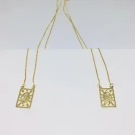ESCAPULÁRIO RAIOS DOURADO