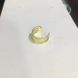PIERCING FAKE 3 LINHAS VAZADAS DOURADO