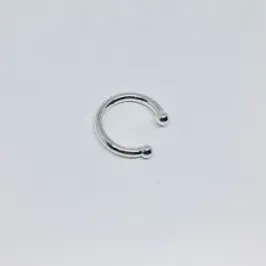 PIERCING FAKE CLÁSSICO SEM LISO BANHO DE PRATA ADNY