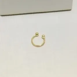 PIERCING FAKE CLÁSSICO SEM LISO DOURADO