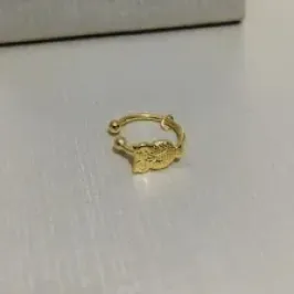PIERCING FAKE CORUJA DOURADO