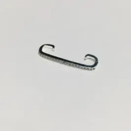 PIERCING FAKE GANCHO MICROZIRCONIA BANHO DE PRATA