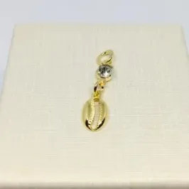 PINGENTE BÚZIO COM STRASS PEQUENO ADNY