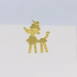 PINGENTE CACHORRO POODLE DOURADO