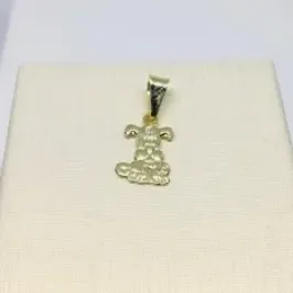 PINGENTE CACHORRO SENTADO DOURADO