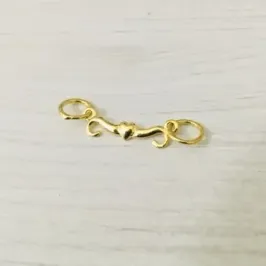 PINGENTE CANGA PARA 2 FILHOS COMPLETA DOURADO