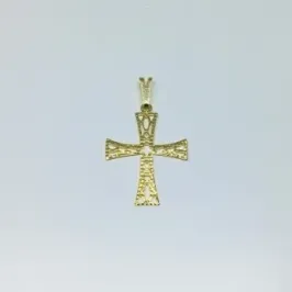 PINGENTE CRUCIFIXO PEQUENO VAZADO LEVE DOURADO