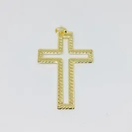 PINGENTE CRUCIFIXO TRABALHADO VAZADO GRANDE FBNA