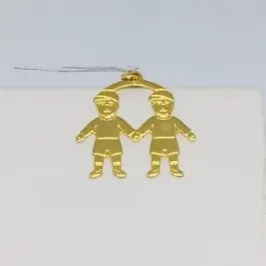 PINGENTE DOIS MENINOS MÃOS DADAS