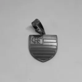 PINGENTE ESCUDO FLAMENGO INOX 