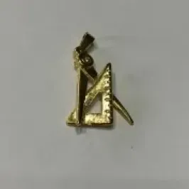 PINGENTE ESQUADROS DOURADO