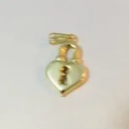 PINGENTE FECHADURA DE CORAÇÃO DOURADO