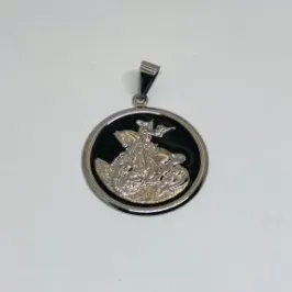 PINGENTE MEDALHA SÃO JORGE INOX 