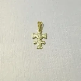 PINGENTE MENINA MARIA-CHIQUINHA DOURADO