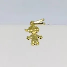 PINGENTE MENINO DE BONÉ DOURADO