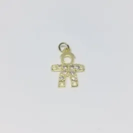 PINGENTE MENINO ZIRCÔNIA DOURADO