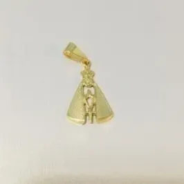 PINGENTE NOSSA SENHORA APARECIDA COM CRUZ DOURADO
