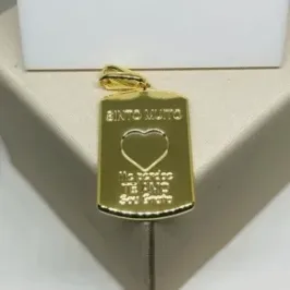 PINGENTE PLACA SINTO MUITO ADNY