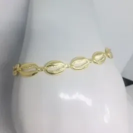 PULSEIRA FEMININA BÚZIOS DOURADA 22 CM