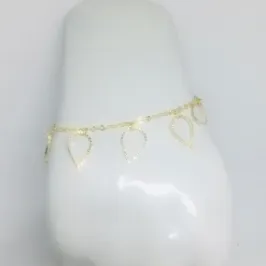 PULSEIRA GOTAS VAZADAS LEVE DOURADA