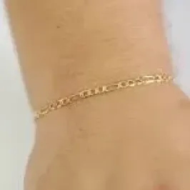 PULSEIRA INFANTIL  MENINO FÍGARO 3X1 DOURADA