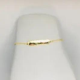 PULSEIRA INFANTIL PLAQUINHA LISA TRABALHADO BORDA ADNY