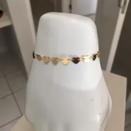 PULSEIRA PLAQUINHAS DE CORAÇÃO